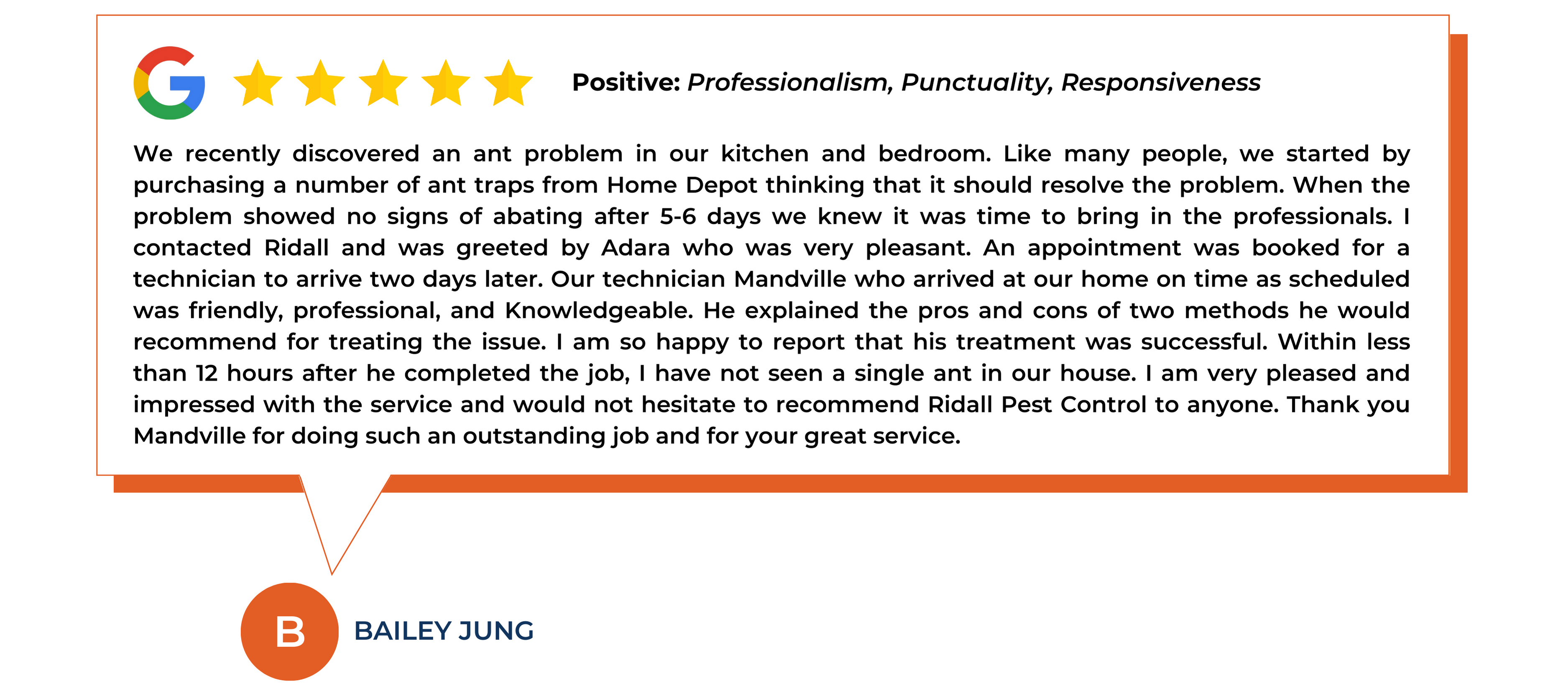 Ridall Pest Control Google Reviews