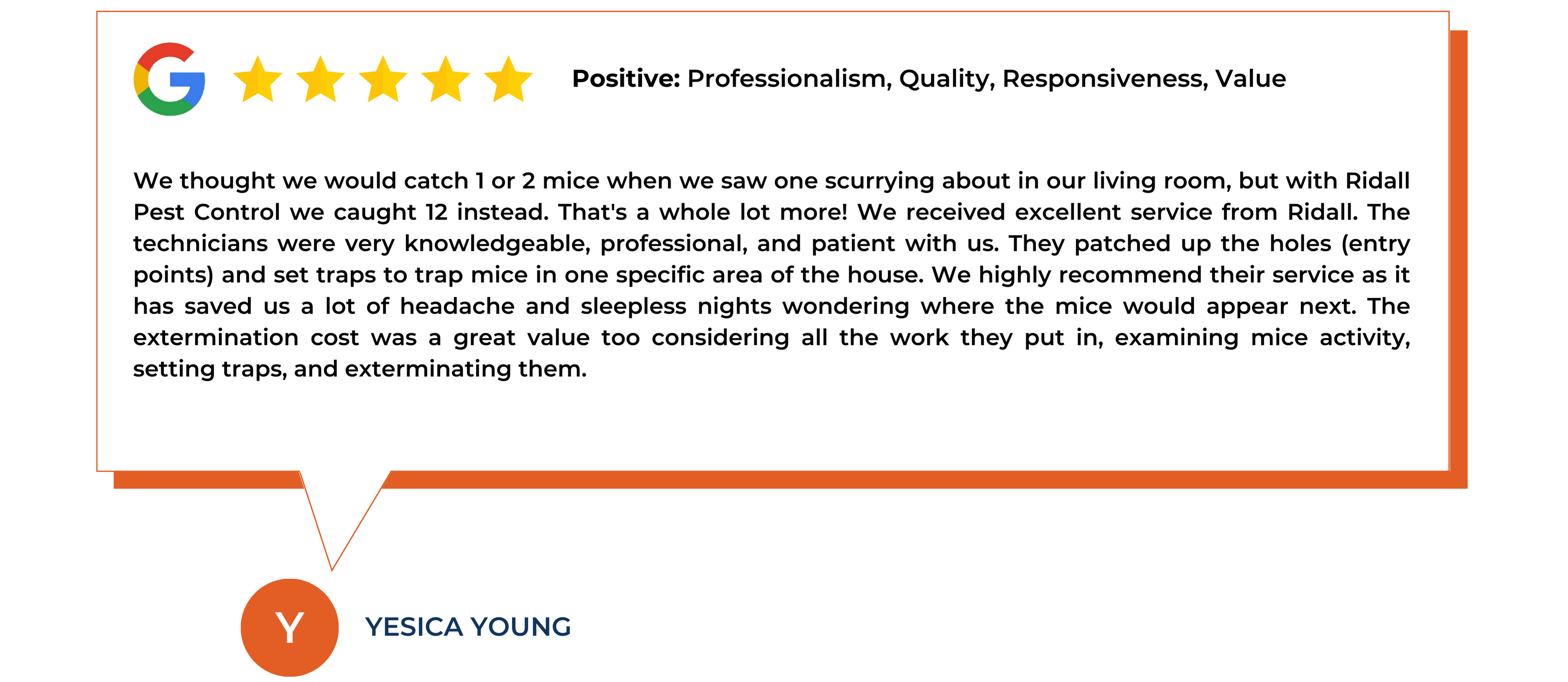 Ridall Pest Control Google Reviews