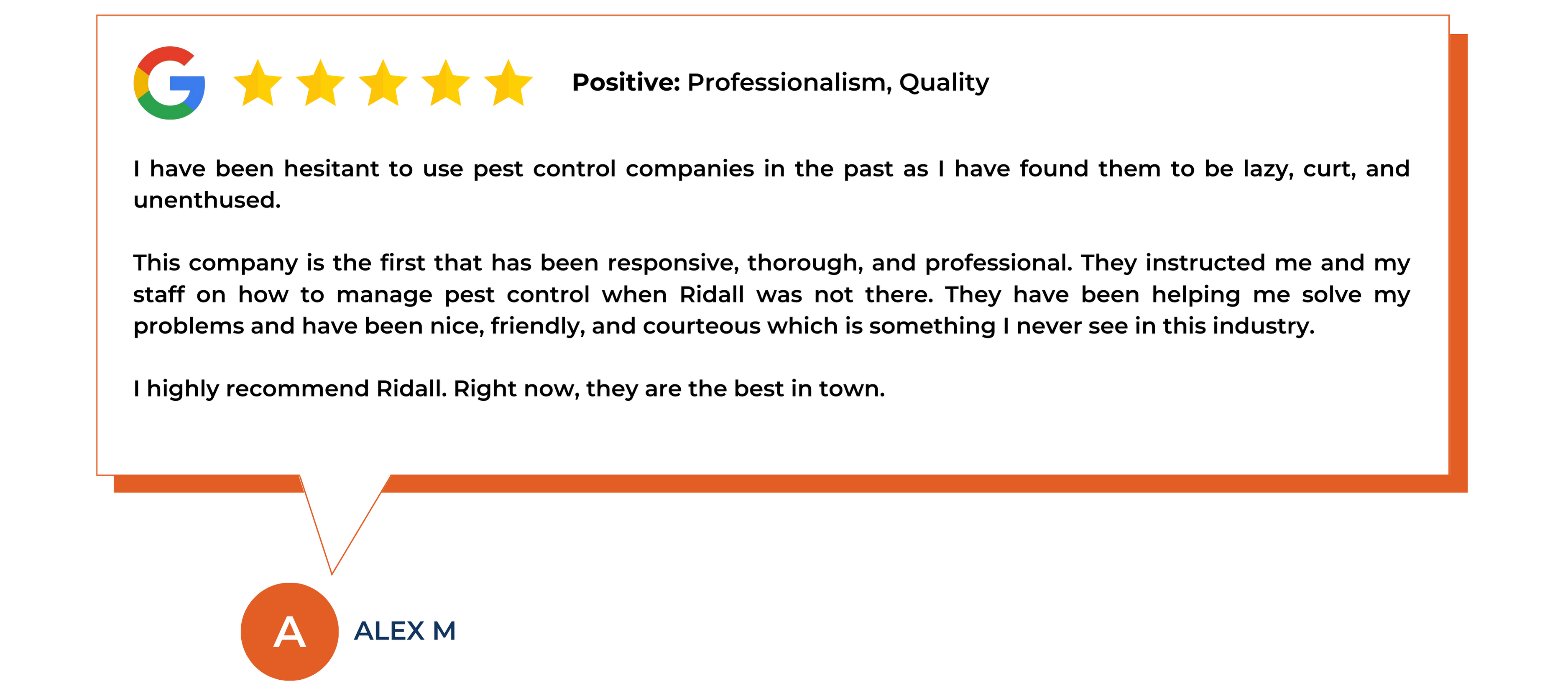 Ridall Pest Control Google Reviews