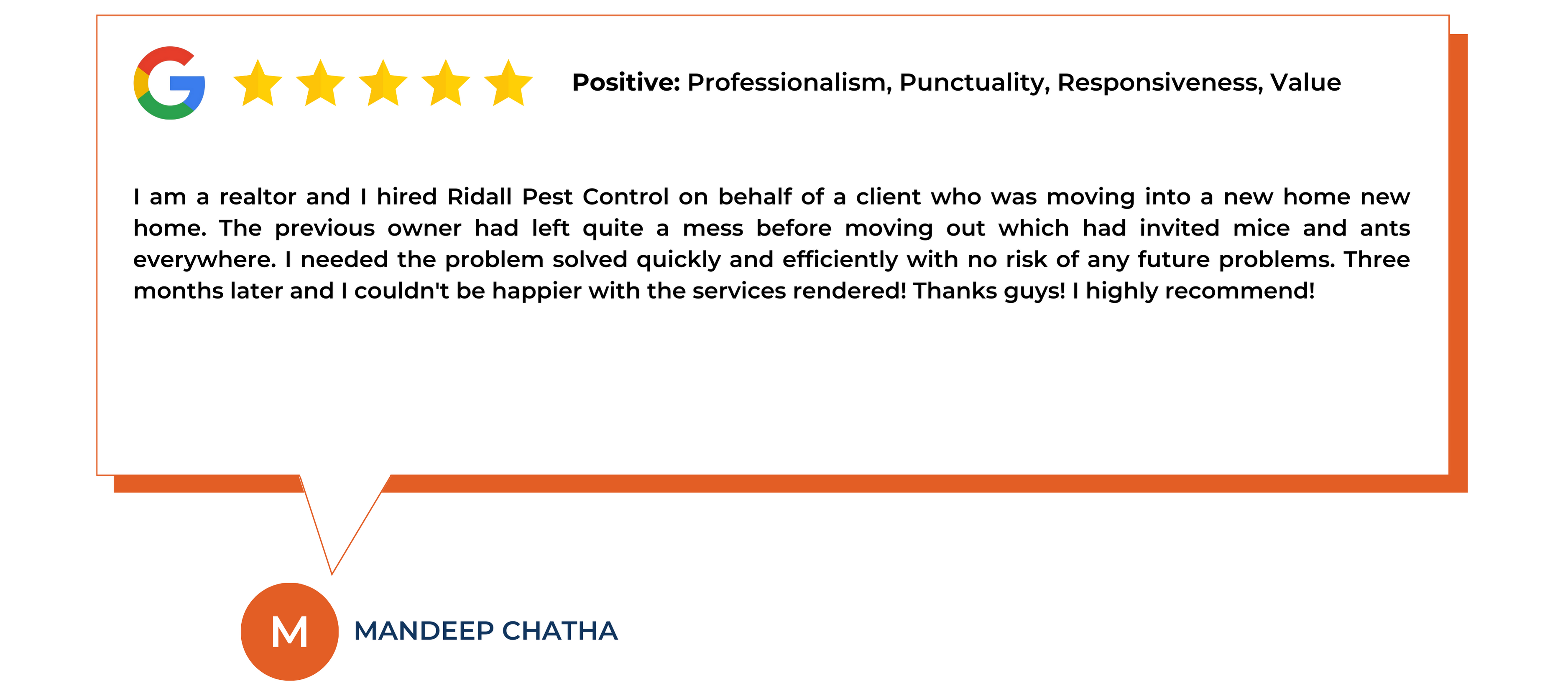 Ridall Pest Control Google Reviews